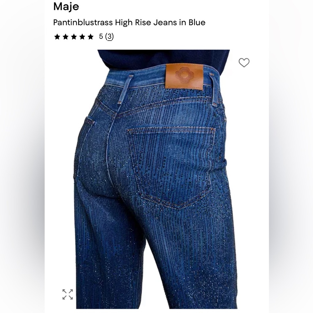 Maje Rhinestone Jeans - Picture 2 of 10
